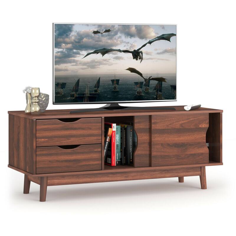 Gymax TV Stand for TV up to 60'' Media Console Table Storage with - See Details