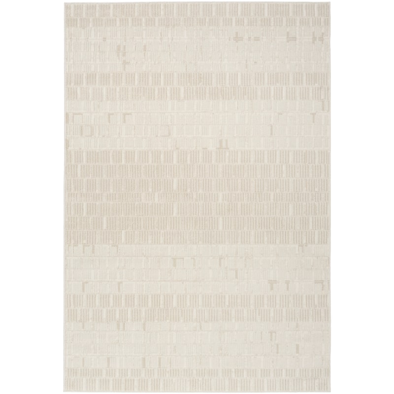 Nourison Nordic Indoor only Cream / Ivory Abstract Area Rug - 4' x 6' - Ivory - Rectangle