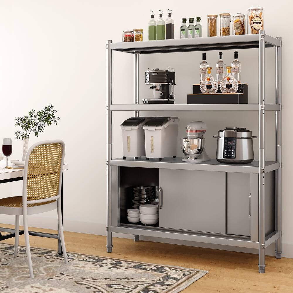 48'' W Stainless Steel Shelving Unit
