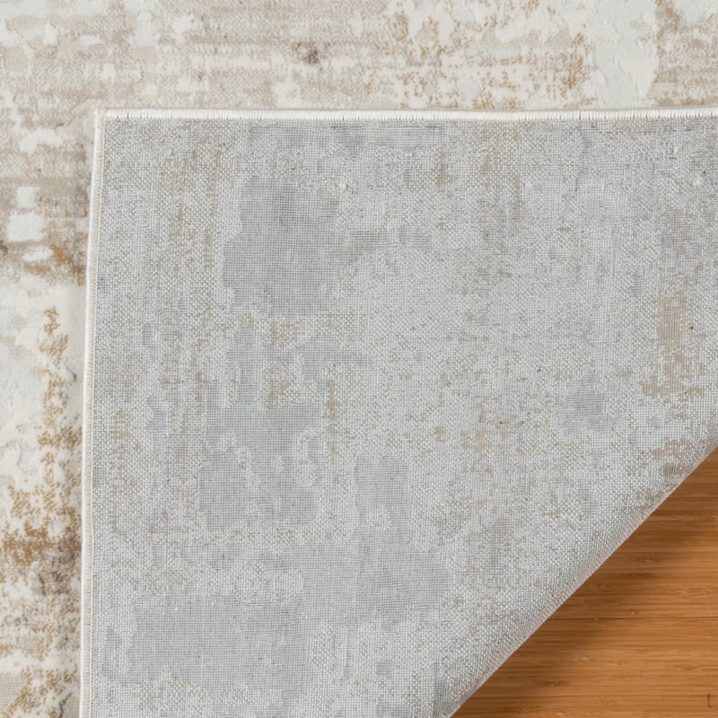 Gertmenian Quattro Alder Beige Polypropylene Modern Abstract Area Rug