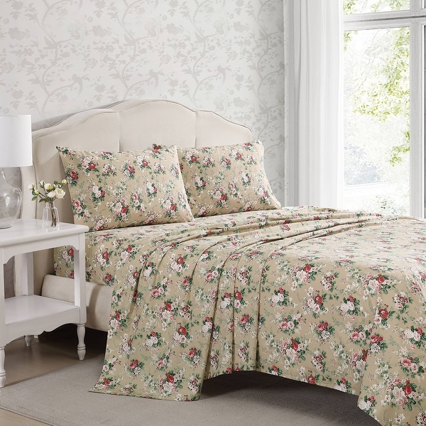 Laura Ashley Printed Cotton Percale Sheet Set On Sale Bed Bath Beyond 35976568