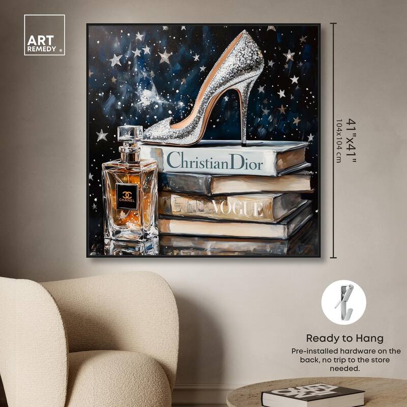 Sparkling Stars Heel Canvas by Art Remedy