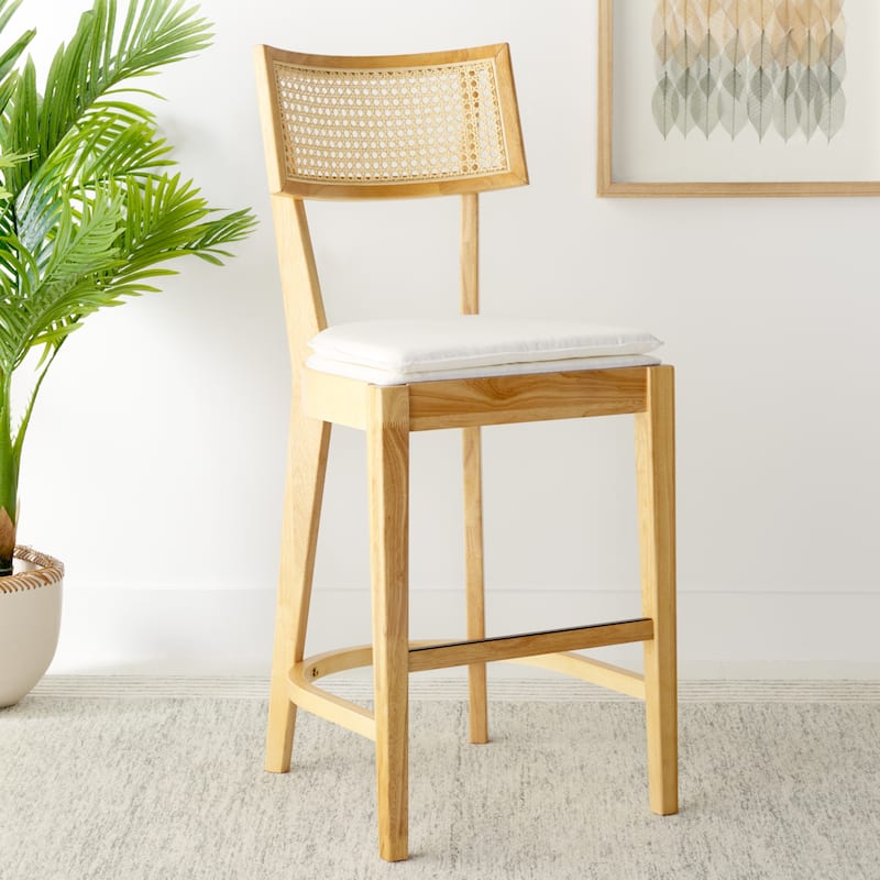 SAFAVIEH Nana 27-inch Counter Stool - 18.5 In. W x 20.6 In. D x 42.7 In. H - 19Wx21Dx43H - Natural