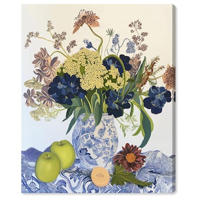 Flowers and Fruit Canvas by Art Remedy, Gallery Wrapped