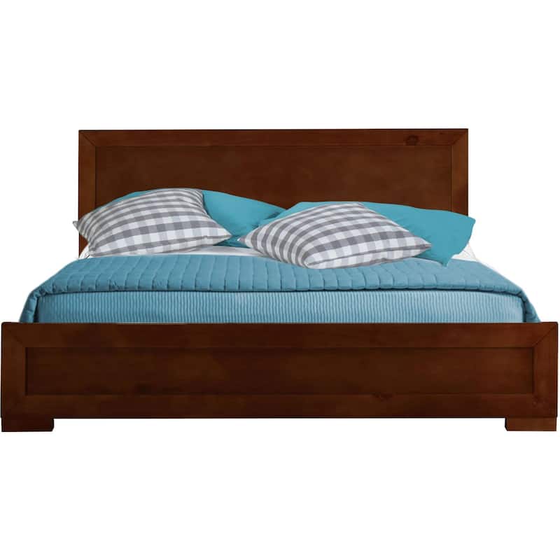 Sturdy Wood Bed Frame with Headboard and Footboard