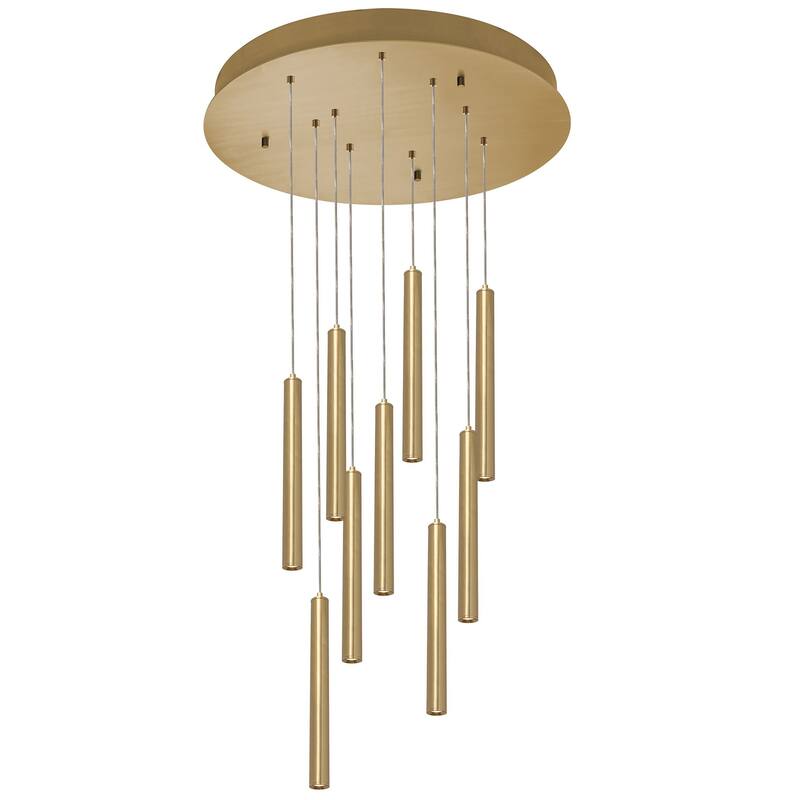 AFX Eli Nine Pendant - 81W 120- 277V - Satin Brass