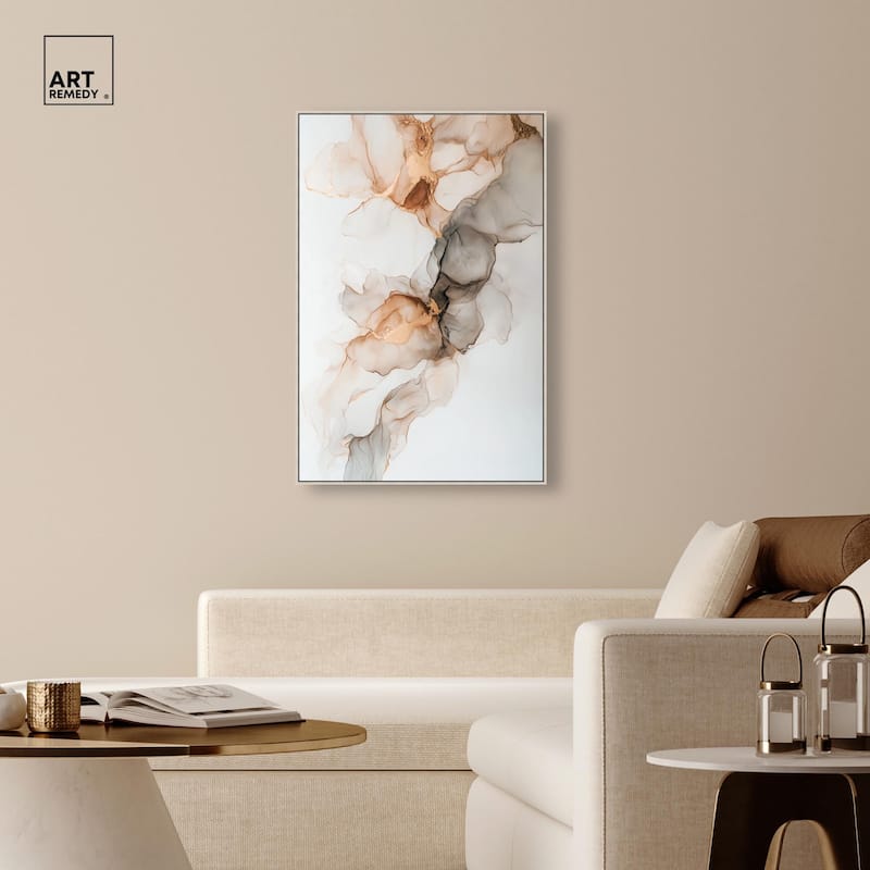 Smoky Gold Drift Canvas by Art Remedy
