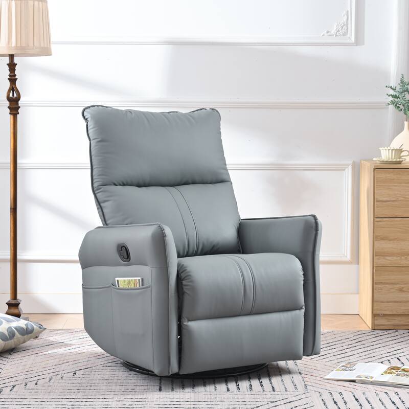 Rocking Recliner Chair,360 Degree Swivel Nursery Rocking Chair,Glider Chair,Modern Small Rocking Swivel Recliner Chair