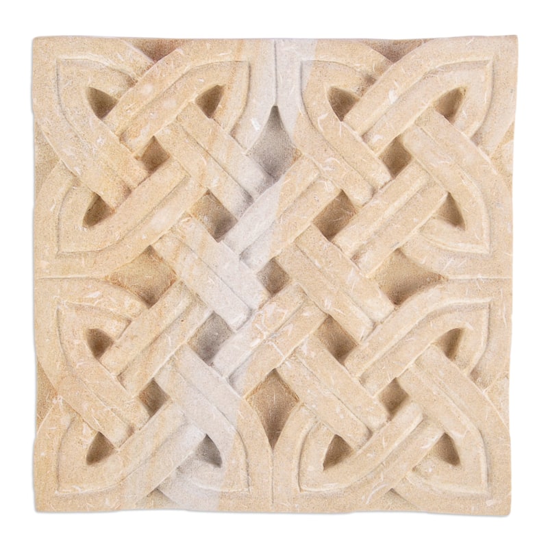 Novica Handmade Armenian Knot Felsite Stone Decorative Accent
