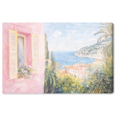 Mediterranean Pink Canvas by Art Remedy, Gallery Wrapped