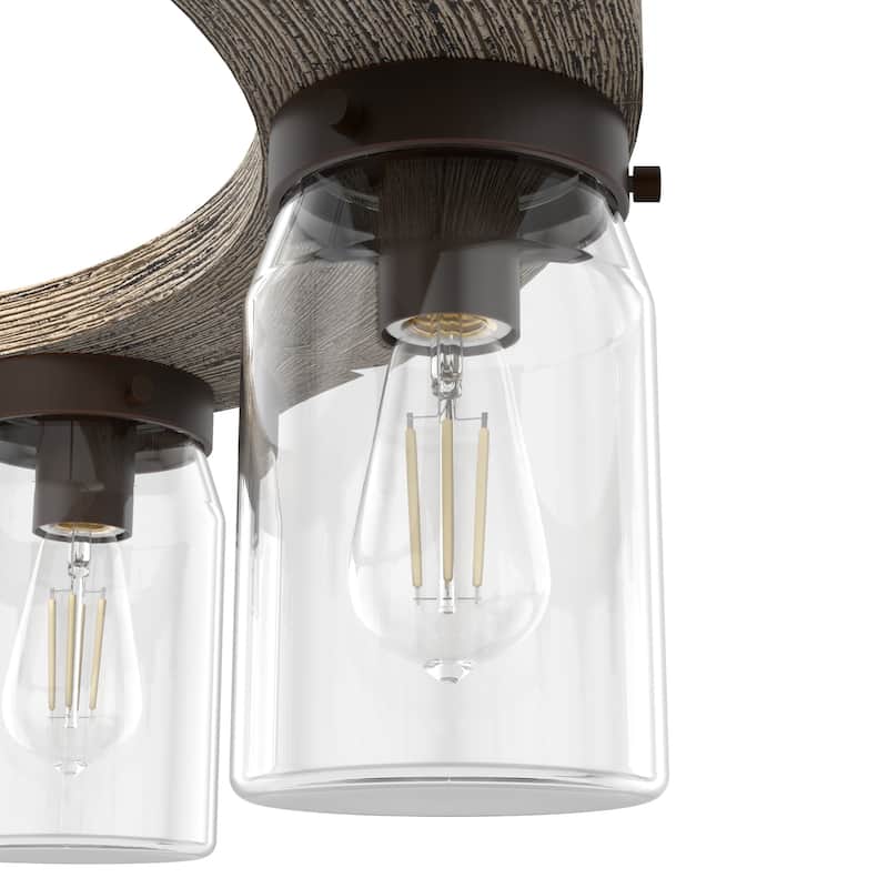 Hunter Devon Park 6-Light Chandelier - Dining Room, Entry - Wagon Wheel, Rustic, Farmhouse