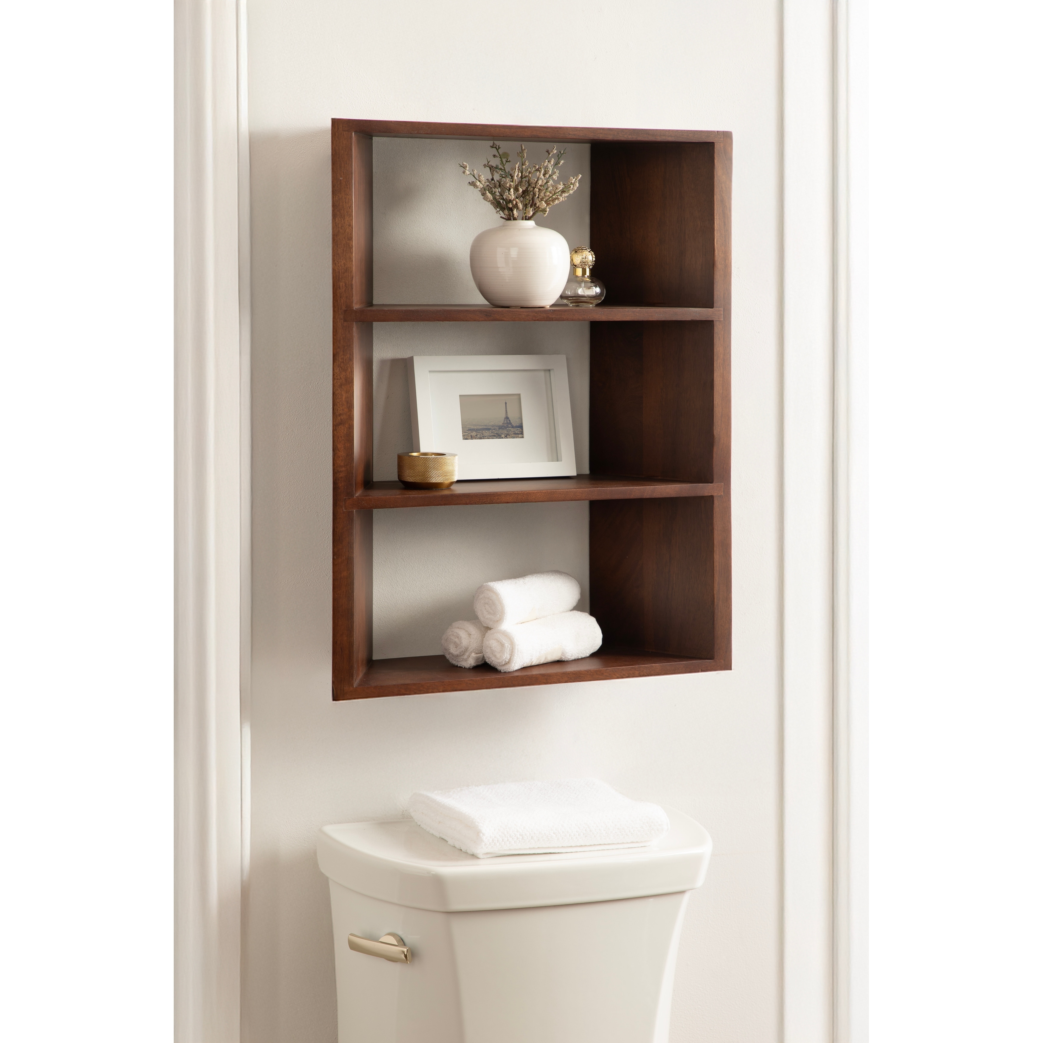 Kate and Laurel Akita Tiered Wall Shelf