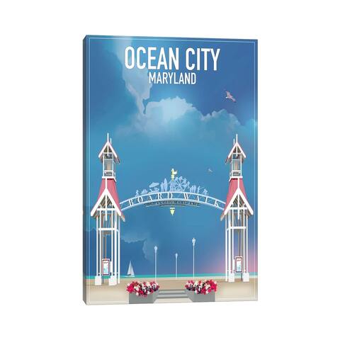 iCanvas "Ocean City, Maryland" by Old Red Truck Canvas Print