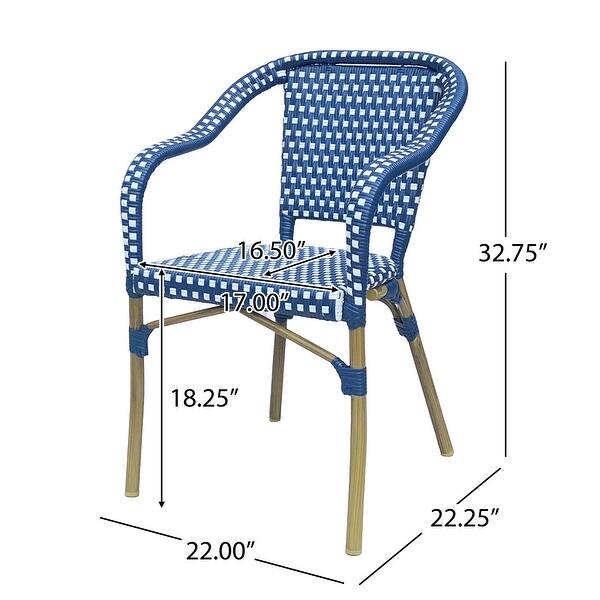 Cecil Outdoor Outdoor Bistro Chairs (Set of 2) by Christopher Knight