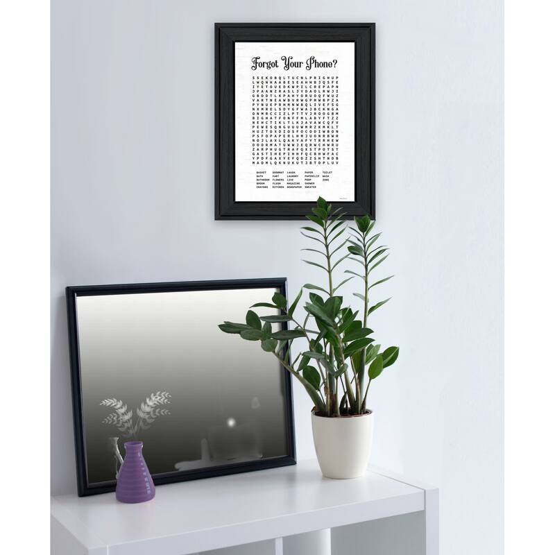 TrendyDecor4U Contemporary "Forgot Your Phone?" Framed Print Wall Art