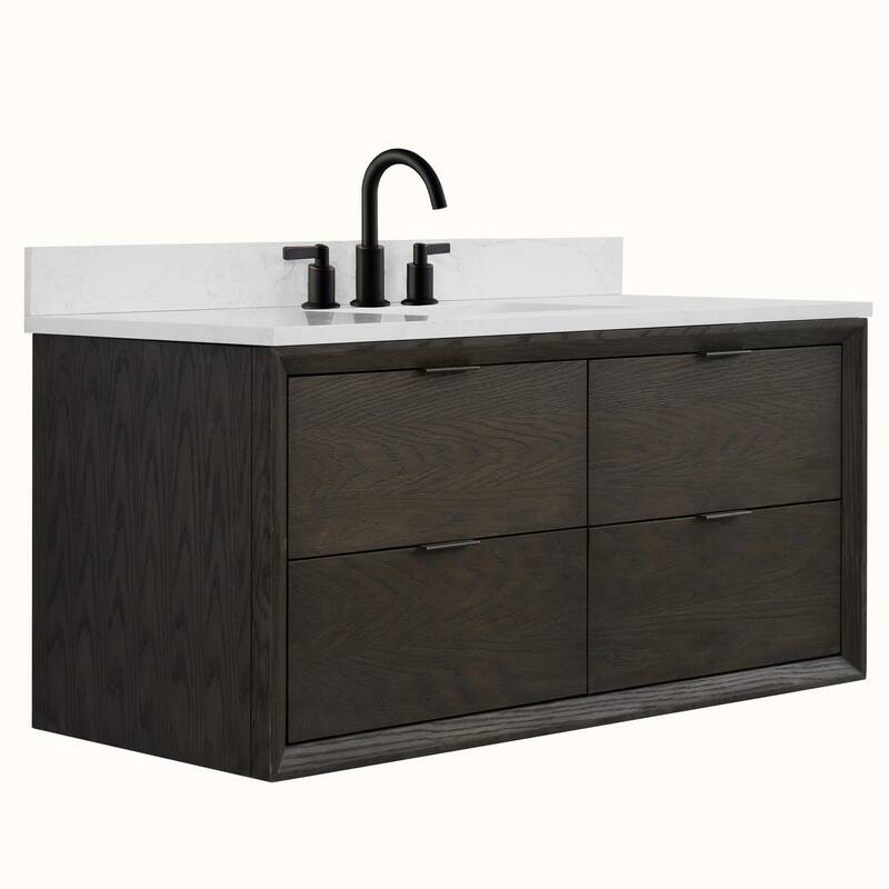 Legion Furniture WH25 Solid Wood Contemporary Bathroom Vanity with 1" thick Artificial top