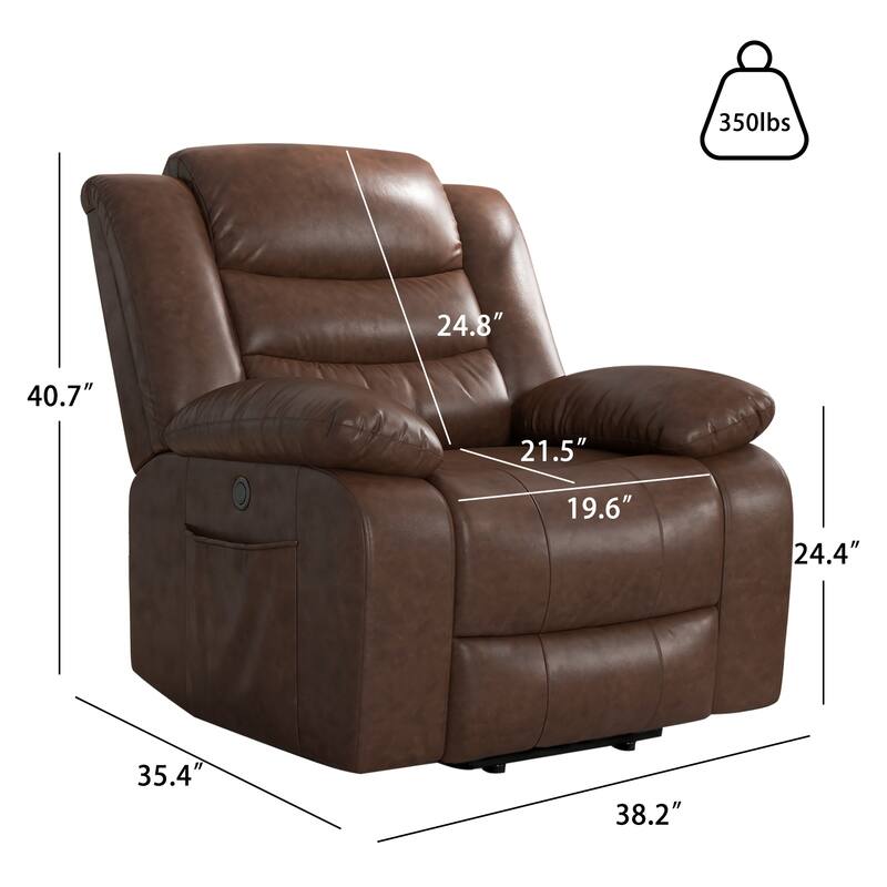 Faux Leather Power Lift Recliner Chair for Elderly People