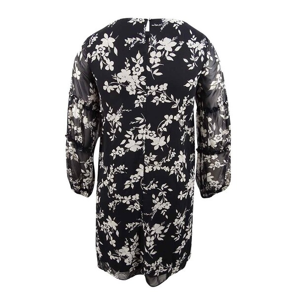 floral chiffon ruffle dress