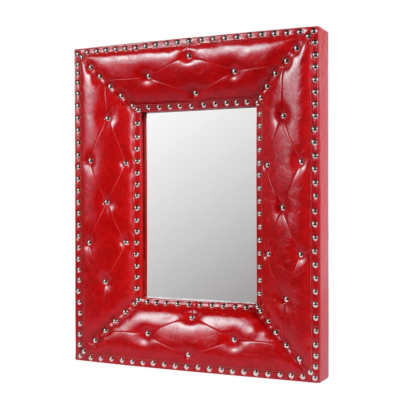 Rectangle Rivet Decorative Wall Hanging Mirror