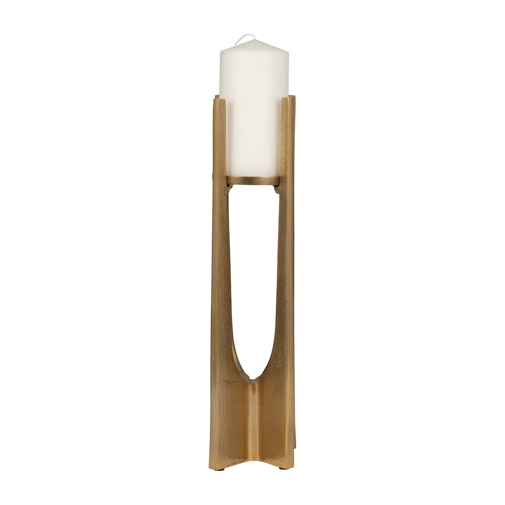 Sagebrook Home Modern Metal Solid Pillar Candle Holder