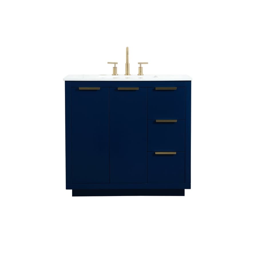 Elegant Lighting VF19436 Blake 36" Free Standing Single Basin Vanity
