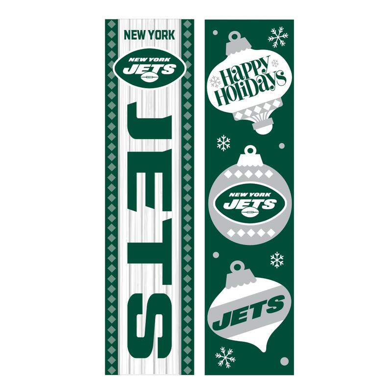 47" Double Sided Seasonal Porch Leaner, New York Jets - 47" x 11.25"