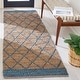 preview thumbnail 44 of 93, SAFAVIEH Handmade Natural Fiber Bethia Casual Jute Trellis Rug 2'6" x 8' Runner - Natural/Navy - Runner