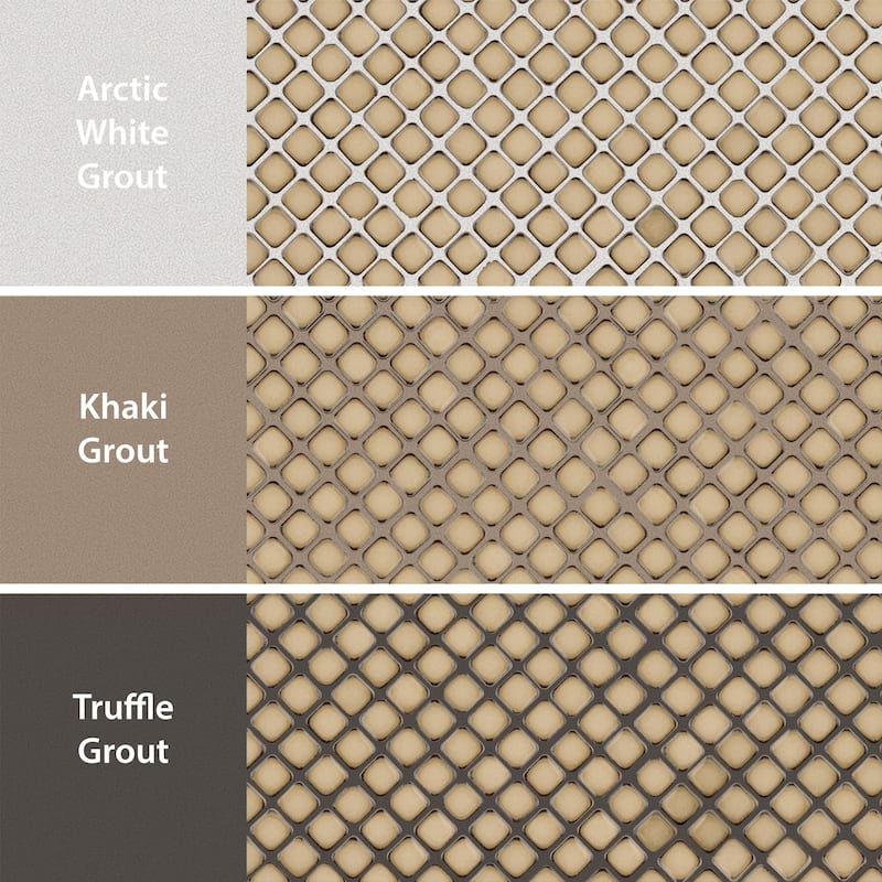 Merola Tile Hudson Diamond Caffe 12-1/4" x 12-3/8" Porcelain Mosaic Floor and Wall Tile