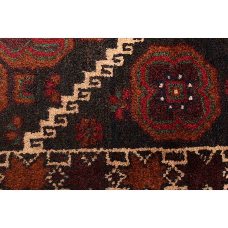 ECARPETGALLERY Hand-knotted Teimani Burgundy Wool Rug - 2'11 x 4'6