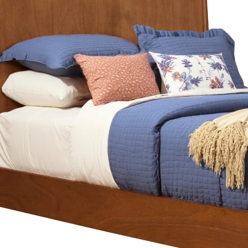 HomeRoots Brown Solid Wood Queen Bed Frame