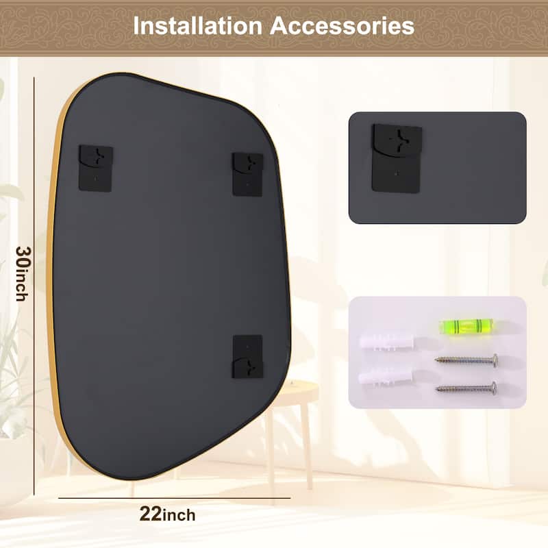 Irregular Bathroom Mirror Mirror Wall Decor