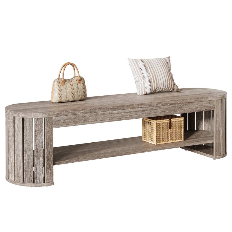 Wood Entryway Shoe Bench, Shoe Storage Bench, Bedroom Entrance Living Room End of Bed Stool Accent Bench