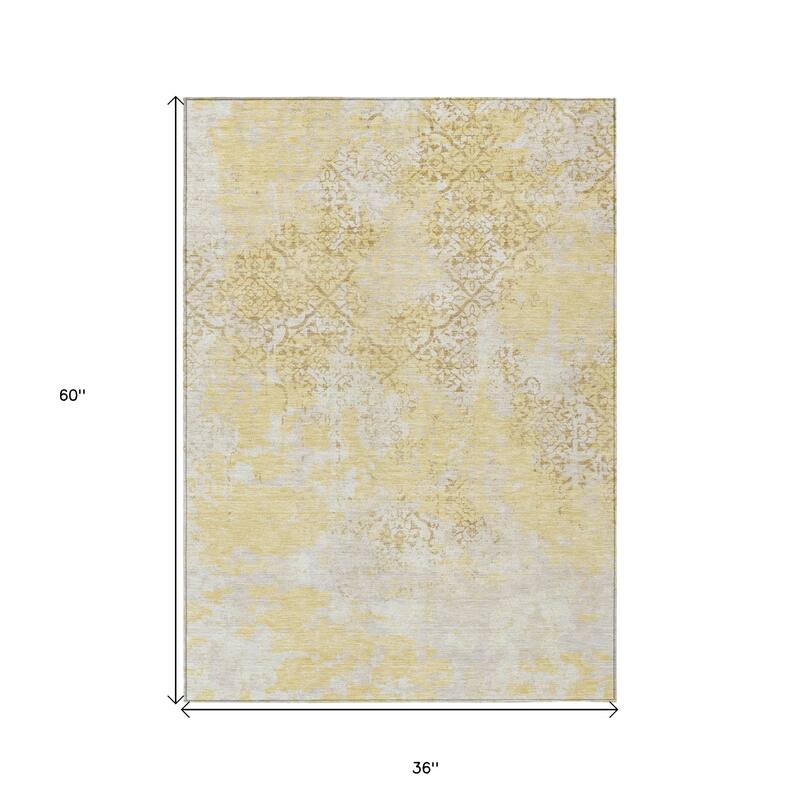 HomeRoots Floral Transitional Rectangle Outdoor Rug
