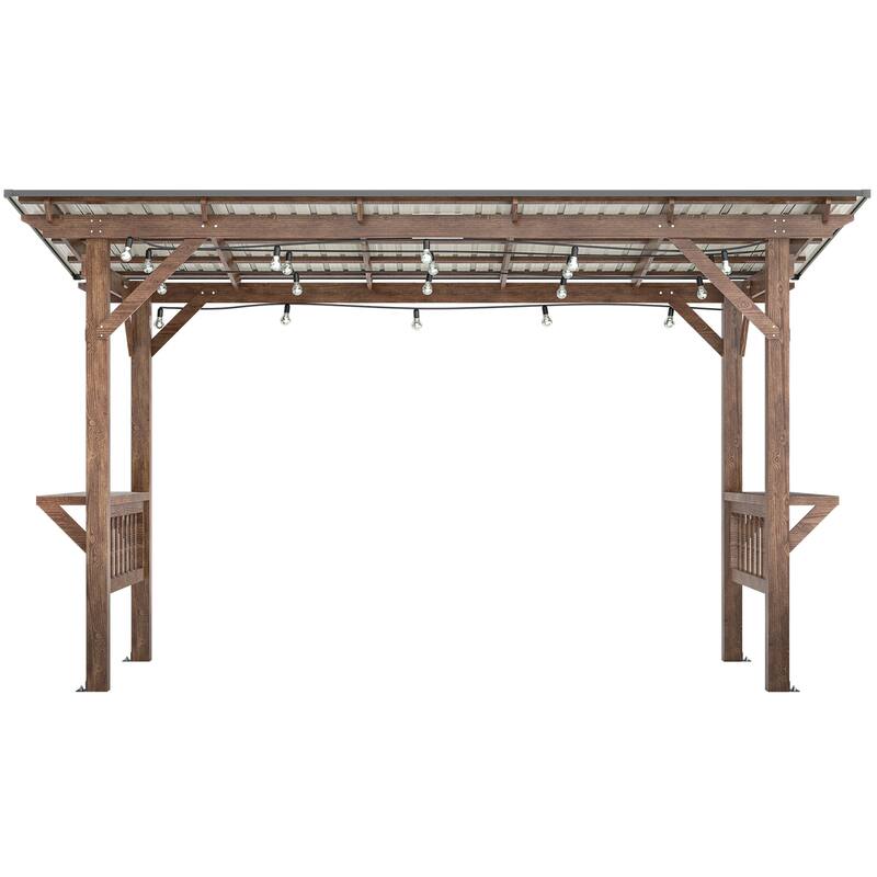 GDFStudio - Oliver Heavy Duty Outdoor Metal Carport with Waterproof Tarpaulin and Reinforced Base