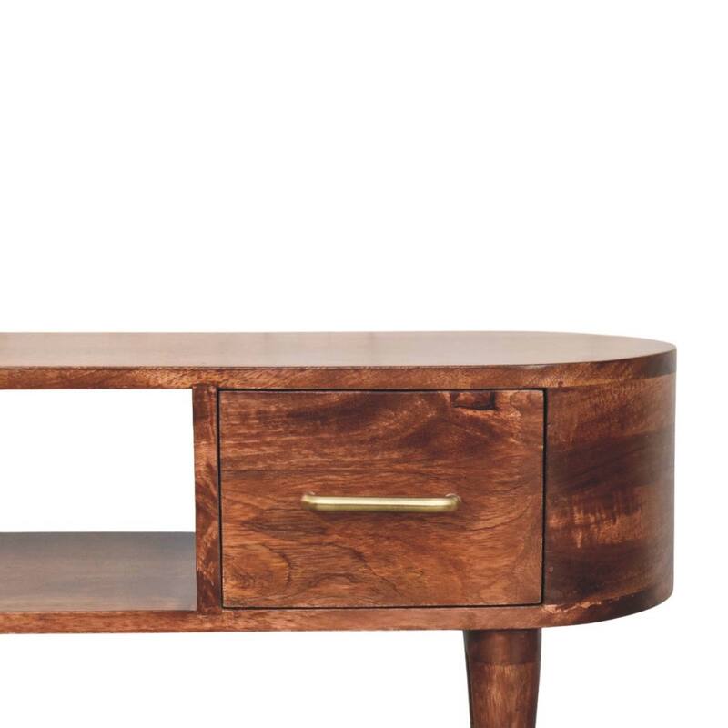 Artisan Furniture Solid Wood Two-Drawer Open-Slot Media Unit