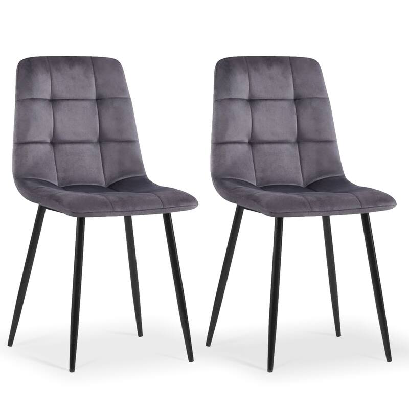Mid Century Modern Velvet Dining Chairs Set Of 2 For Kitchen, Living Room