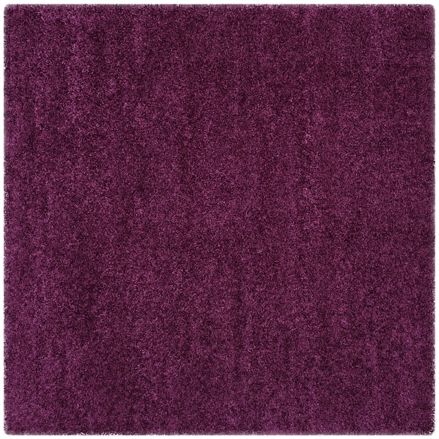 SAFAVIEH California Shag Izat 2-inch Thick Area Rug - 4' x 4' Square - Purple