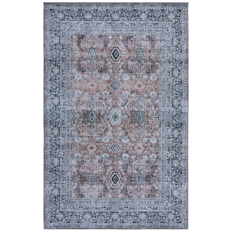 SAFAVIEH Tucson Gunnþora Machine Washable & Slip Resistant Rug - Copper/Olive - 5' x 8'