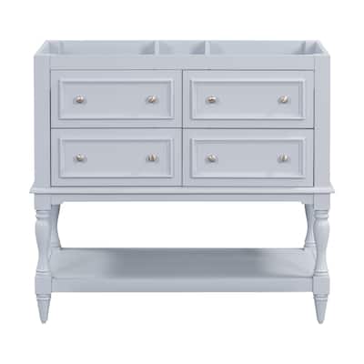 Bathroom Vanity Base Cabinet with 4 Drawers & Soft Closing Doors (NOT INCLUDE BASIN SINK)