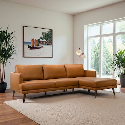 Lucio Modern Living Room Vegan Leather Corner Sectional