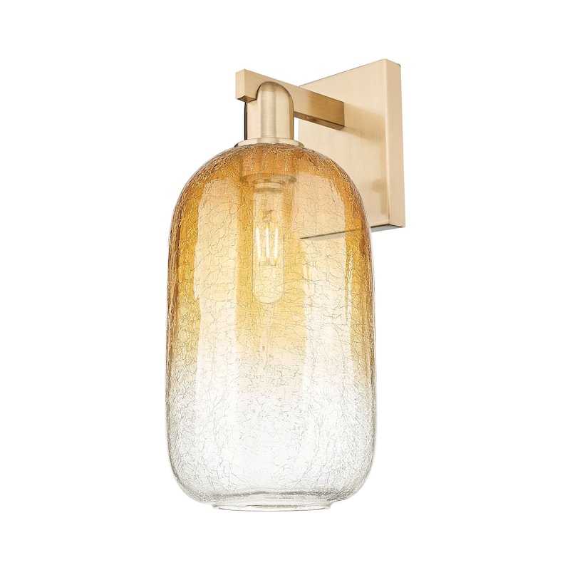 Innovations Lighting 716-1W-17-7 Brookhaven Cloche Sconce Brookhaven - Champagne Bronze / Amber