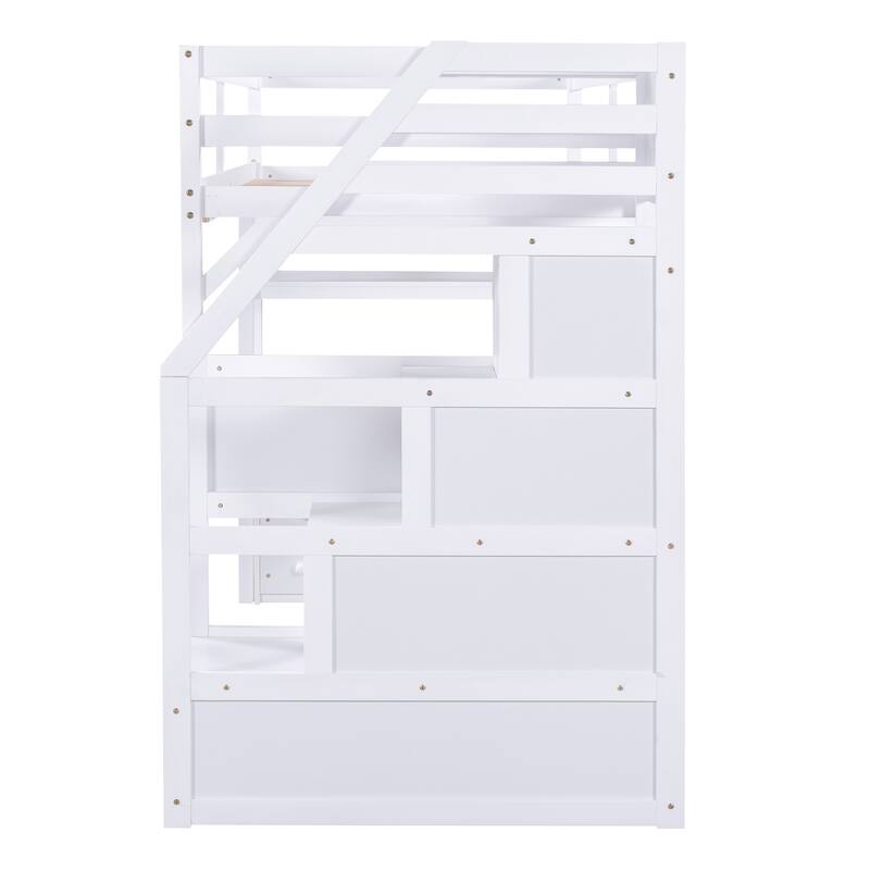 Twin Pine Loft Bed with Desk and Storage