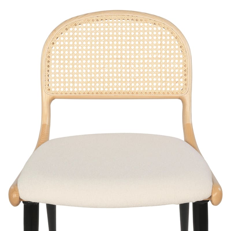 Breuer Chair Company Giola Dining Side Chair w/ Padded Seat Ash Wood Cane Back & Steel Legs (Variations; Made in Italy)
