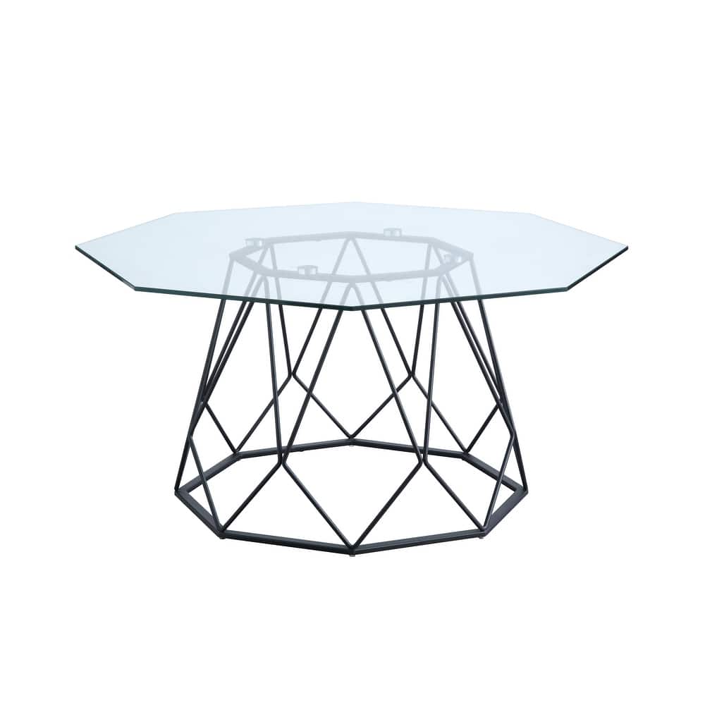 Parisa Contemporary 36-inch Glass Top Coffee Table by Furniture of America