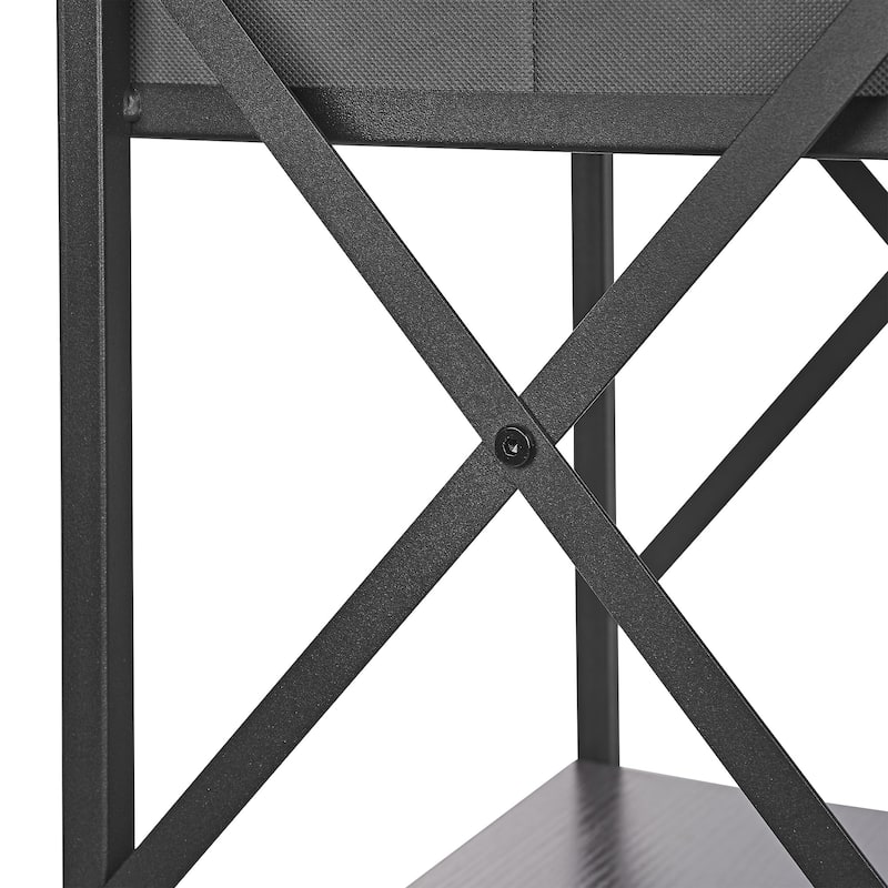 Javlergo 2 Pack X Frame Nightstand with Removable Fabric Drawer Easy to Clean Multifunctional End Table with Open Shelf