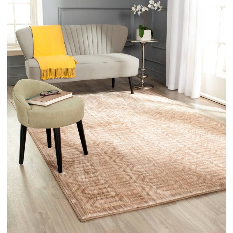 SAFAVIEH Infinity Navina Modern Polyester Rug - 9' x 12' - Beige/Taupe