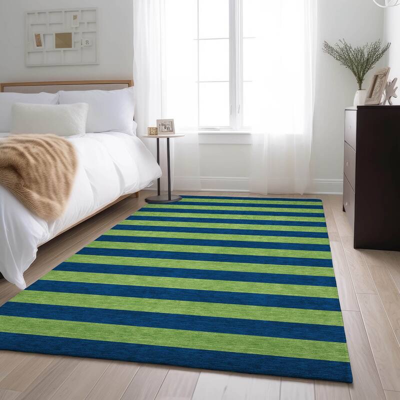 Premium Washable Super Soft Cabana Stripe Mayfield Rug - Navy - 2' 6" x 3' 10" - Rectangle