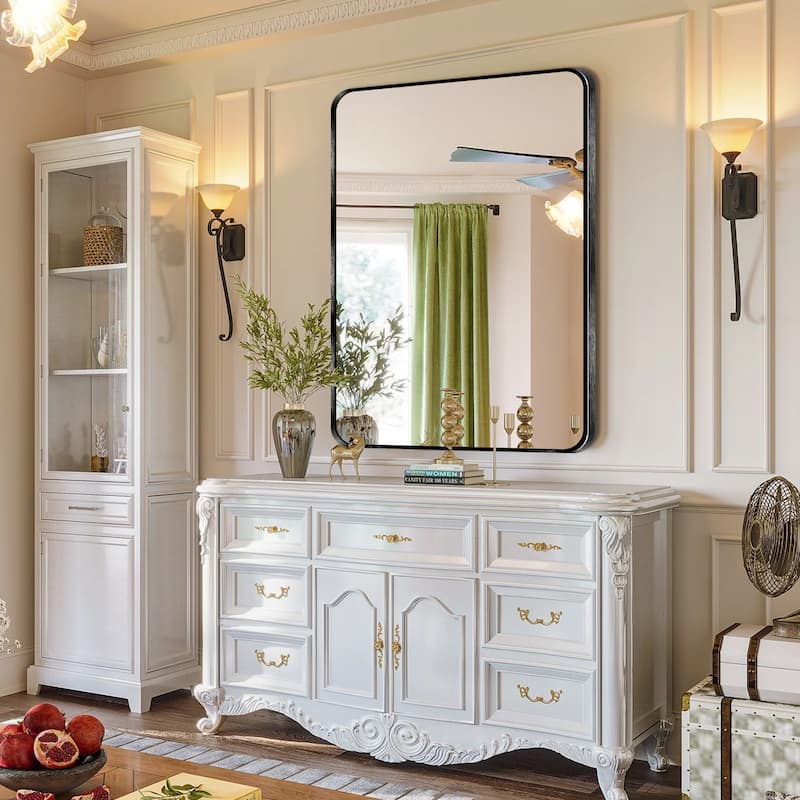 2 Pack Bathroom Rectangle Mirror Wall Mounted