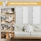 preview thumbnail 15 of 22, 4 Panel Pegboard Display Room Divider 5.6 FT Wooden Foldable Privacy Screen, Wood Room Divider