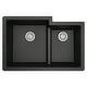 preview thumbnail 19 of 61, Karran 32" Undermount Large/Small Bowl Quartz Kitchen Sink Kit - 32" x 21.25" x 9"